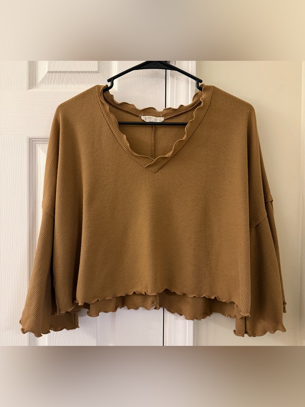 Altar’d State Waffle Knit Bell Sleeve Top